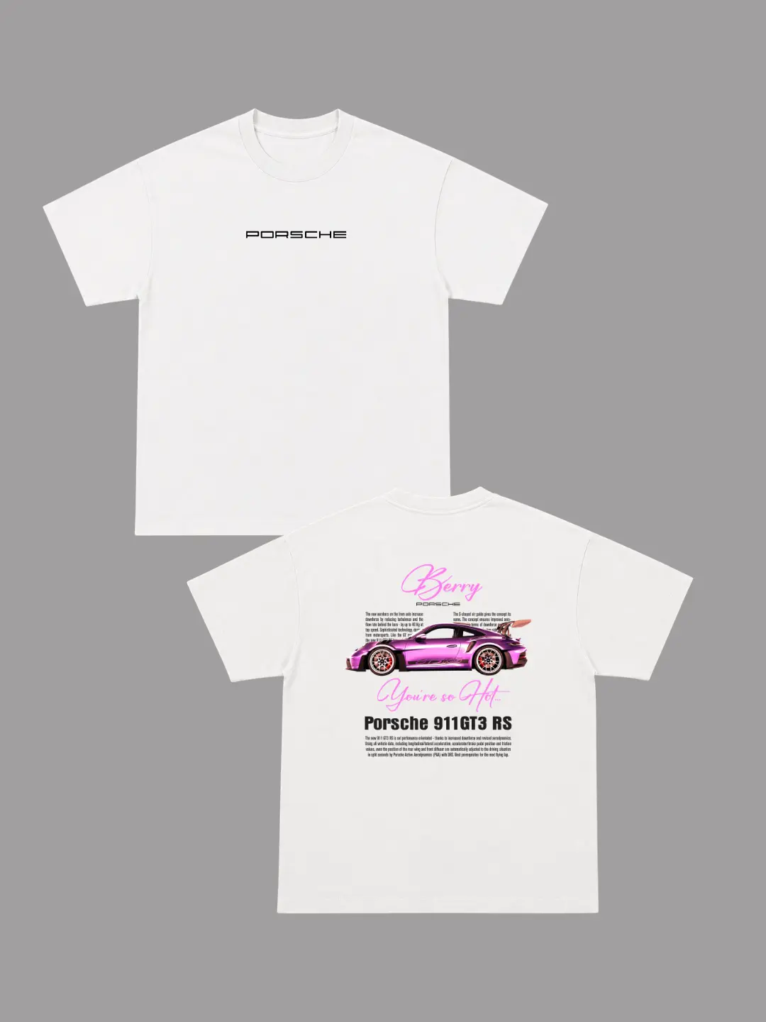 Camiseta Porsche 911 GT3 RS Rosa