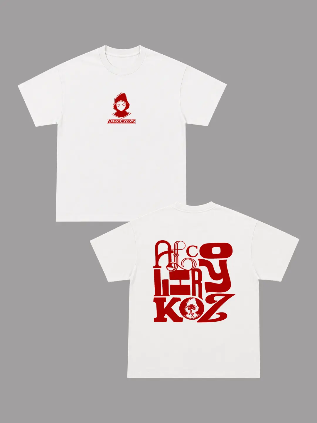Camiseta Alcolirykoz Tipografía Roja