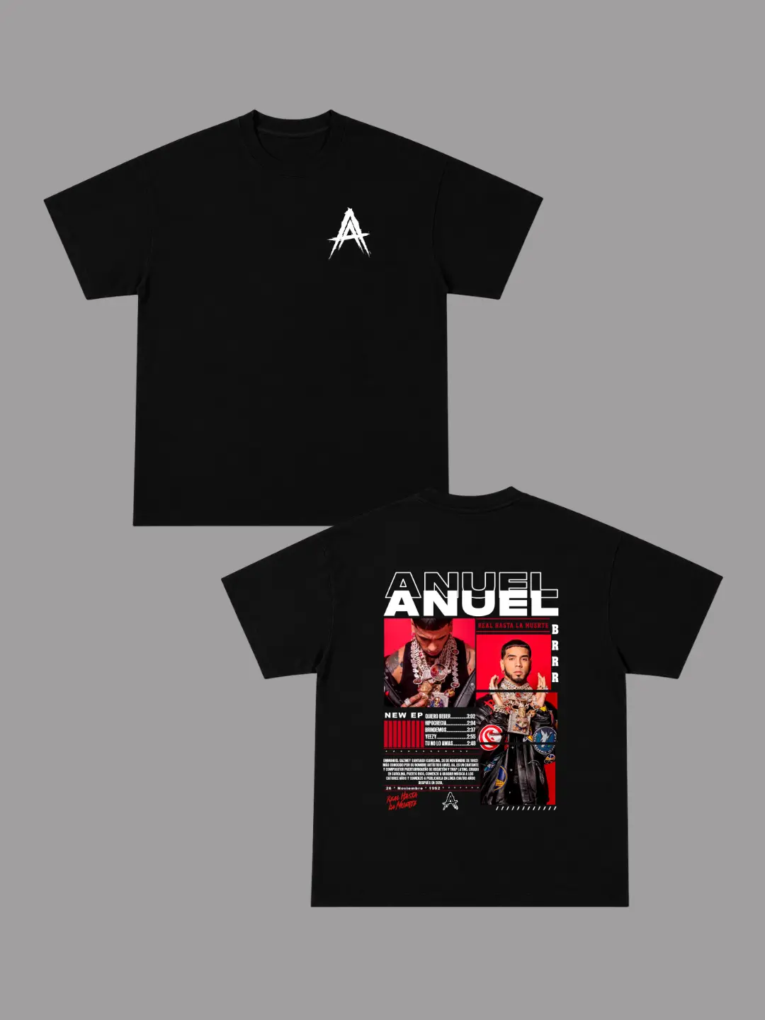 Camiseta Anuel AA Collage Rojo