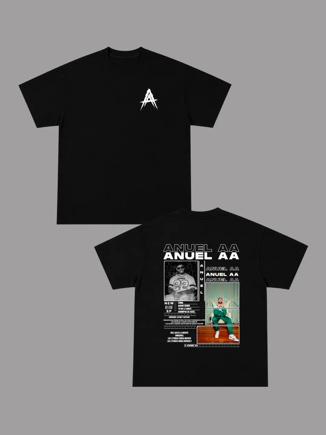 Camiseta Anuel AA Collage Verde