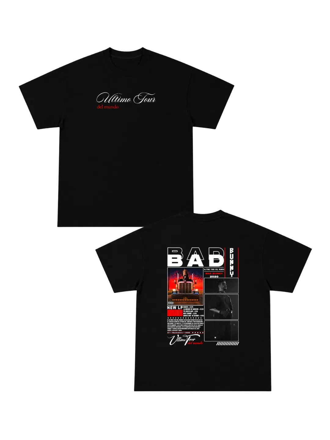 Camiseta Bad Bunny Collage Nocturno