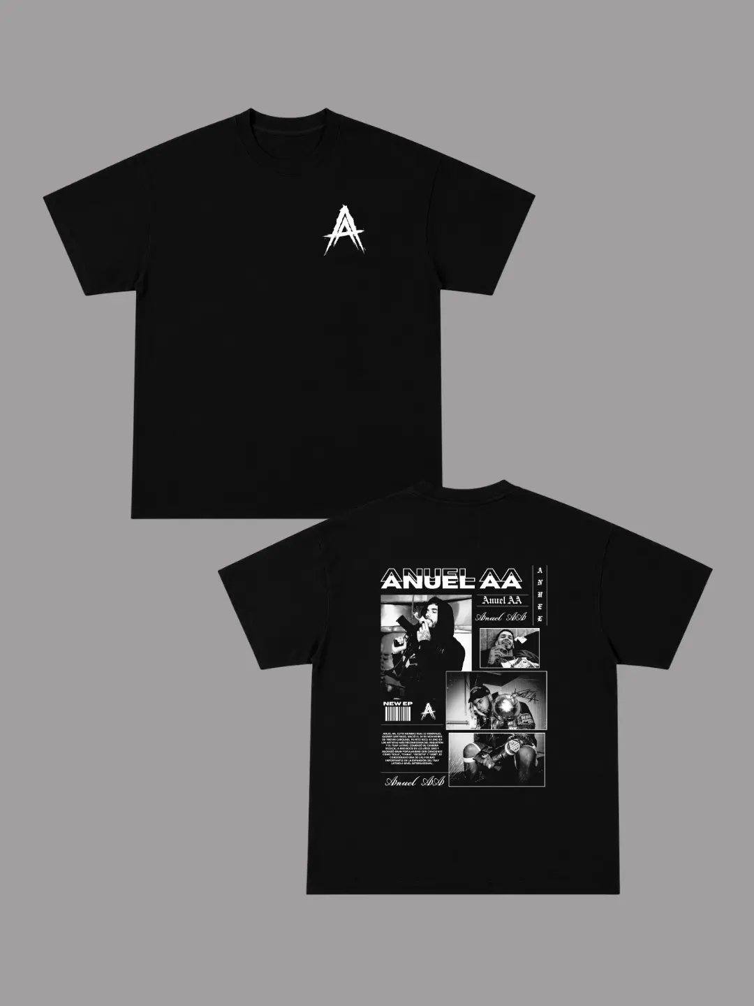 Camiseta Anuel AA Collage Monocromo
